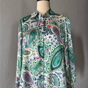 Zara Multicolor Paisley Blouse